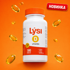 Вітамін D3 Lysi 1000 МО (25 мкг) з Омега-3, 180 капсул
