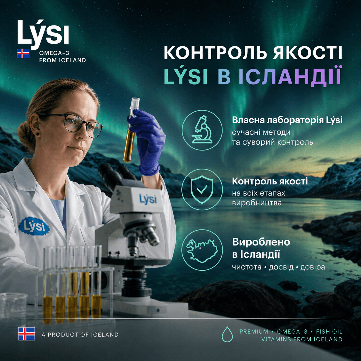 Lysi vitamins Вітамін D3 Lysi 1000 МО (25 мкг) з Омега-3, 180 капсул - Зображення 4